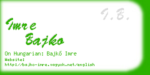 imre bajko business card